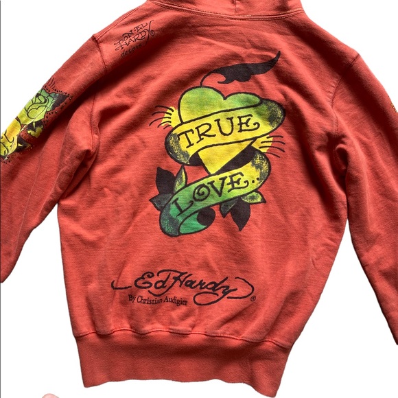 Vintage Y2k Ed Hardy Zip Up Hoodie - Picture 5 of 9